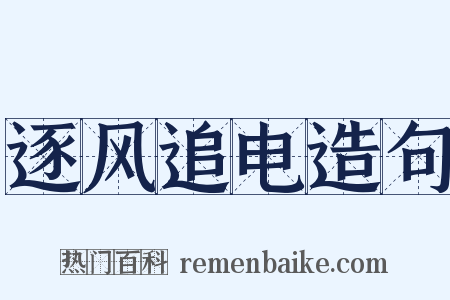 逐风追电造句是什么意思的图片
